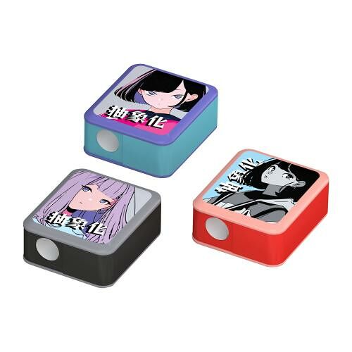 Точилка Meshu Аниме квадратная 1 отверстие, пластик, 1шт в ассортименте