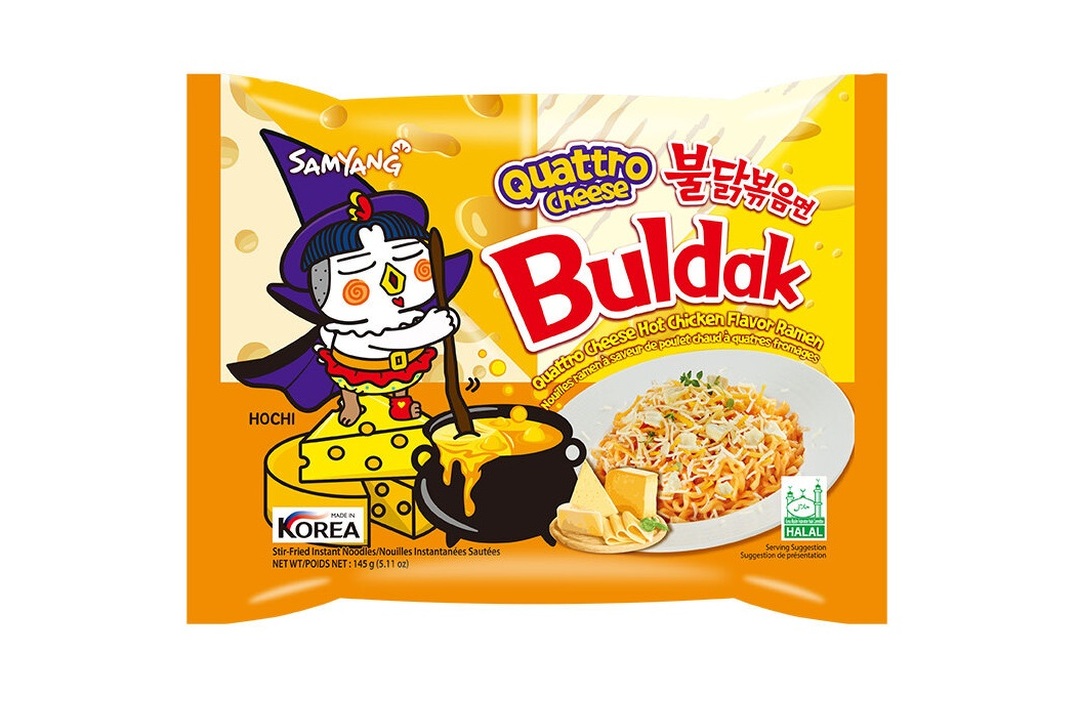 

Лапша быстрого приготовления Samyang Buldak острая со вкусом курицы и 4 сыра 145 г