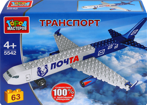 

Конструктор ГОРОД МАСТЕРОВ Самолет, в ассортименте