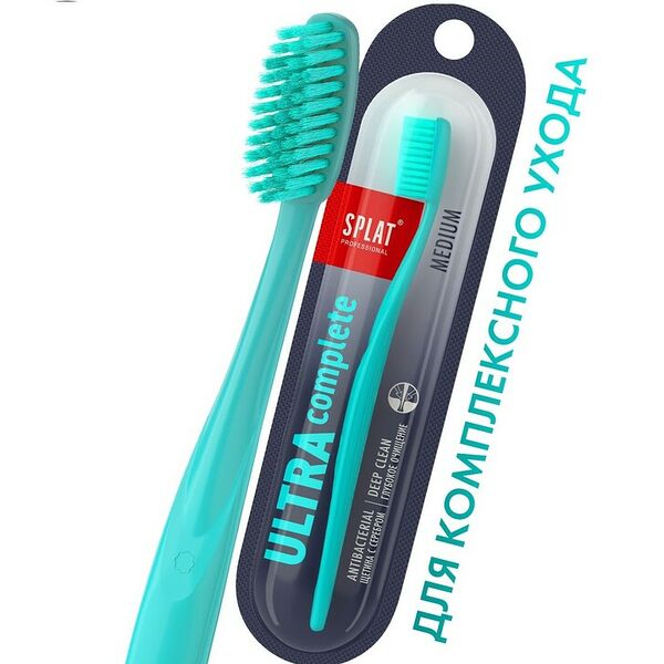 Зубная щетка Splat Ultra Complete щетина средней жесткости ( бирюзовая ) 1шт