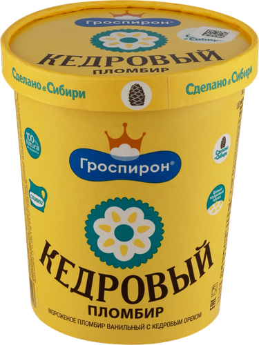 

Мороженое пломбир Гроспирон Кедровый 410 г