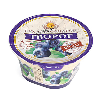 

Творог Б.Ю. Александров мягкий с черникой 4.2%