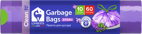 

Пакет для мусора LOMBERTA с завязками aroma 60л