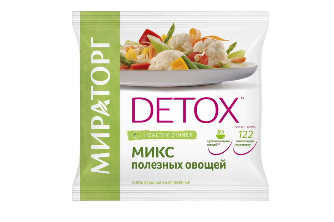 

Смесь Мираторг Микс полезных овощей detox замороженная 400 г