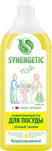 

Средство для мытья посуды Synergetic сочный лимон 1 л, крышка в ассортименте