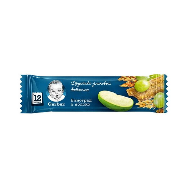 Батончик злак DoReMi с яблоком и виноградом 25г GERBER
