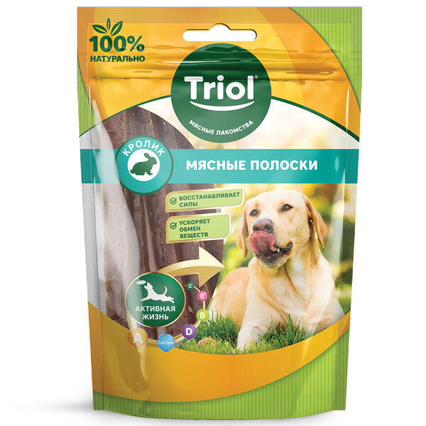 Лакомство для собак Triol Мясные полоски из кролика