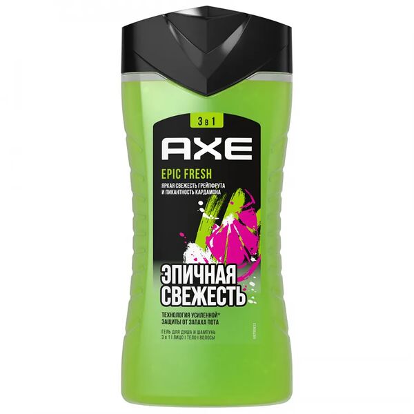 Гель для душа и шампунь мужской Axe Эпичная свежесть 3в1