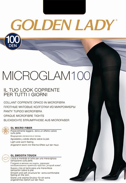 

Колготки женские Golden Lady MICRO GLAM 100 den Nero, р. 3