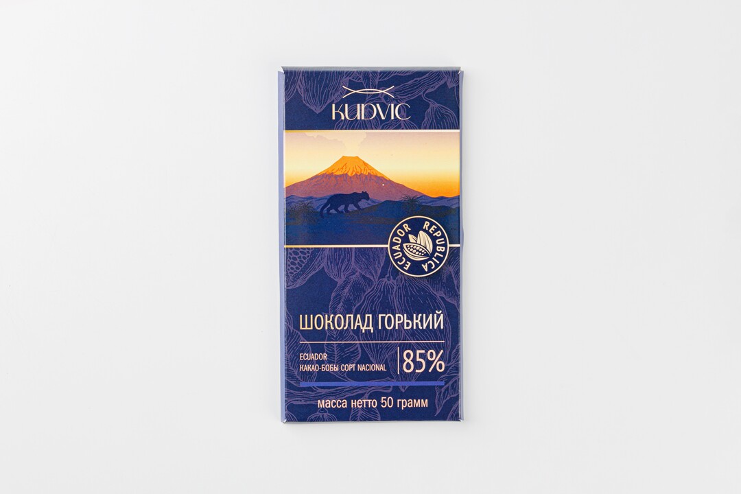 

Шоколад горький 85% Kudvic 50 г