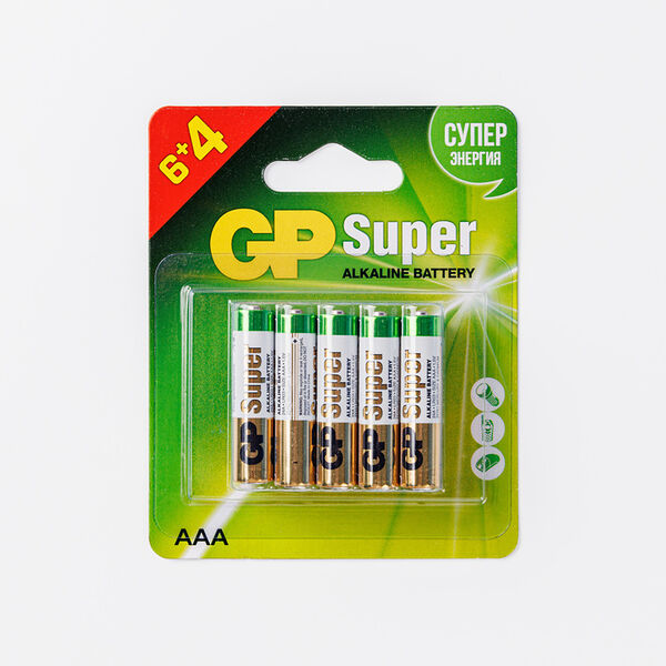 Батарейки GP Super ААА 6 + 4 шт