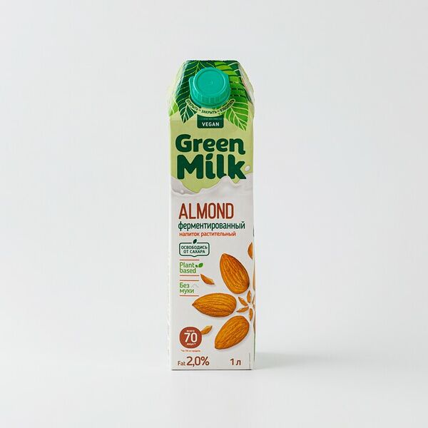 Напиток ячменно-нутовый Green Milk Миндаль 2% 1 л