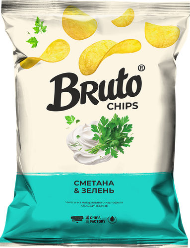 

Чипсы Bruto сметана и зелень 120 г