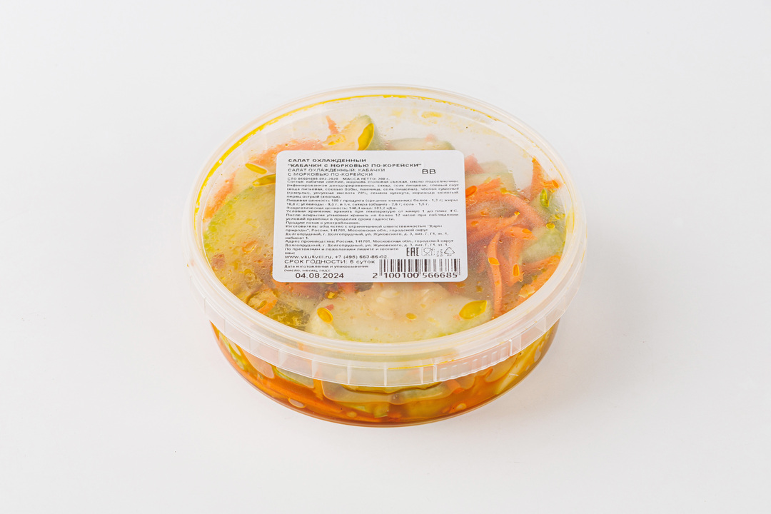 

Салат охлажденный Кабачки с морковью по-корейски