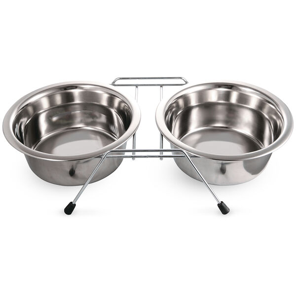 Миска для животных Triol на подставке двойная 2х0.4 л