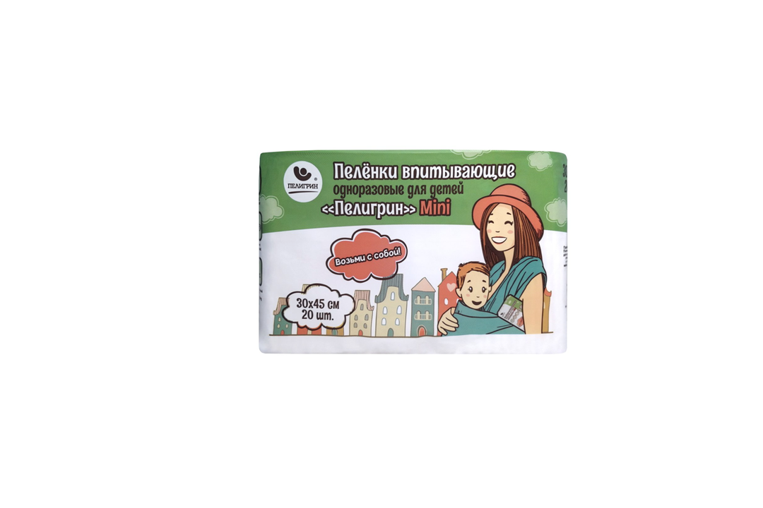 

Пеленки Пелигрин Mini впитывающие для детей 30 х 45 см 20 шт.