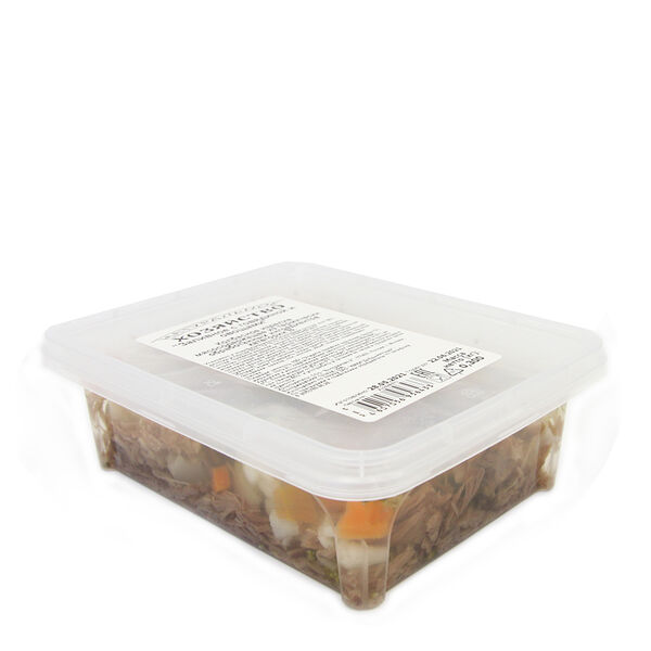 Заливное с говядиной и овощами