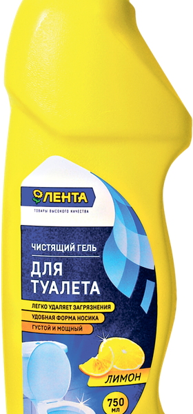 Гель для чистки туалета ЛЕНТА Лимон