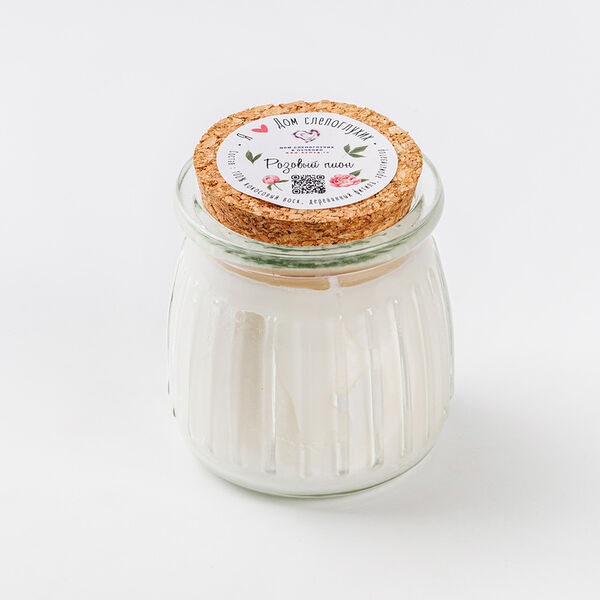 Свеча сувенирная Розовый пион