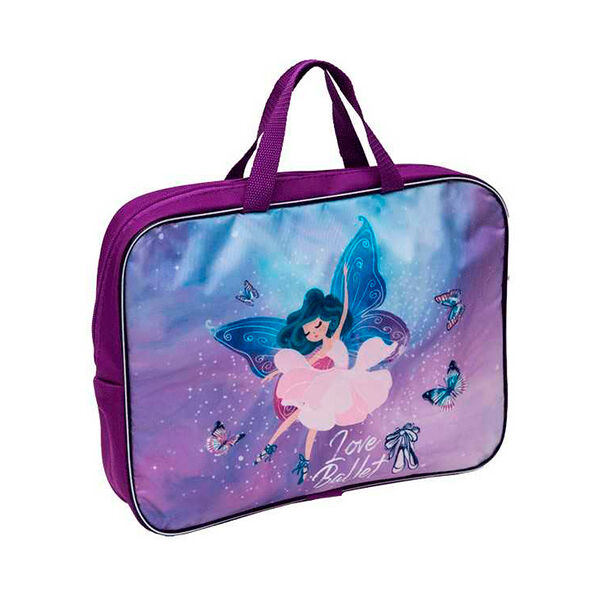 Папка А4 с ручками  текстильная 35х27х7 см Attomex Ballet 
с текстильн. расширением 7 см  на молнии  арт3076402