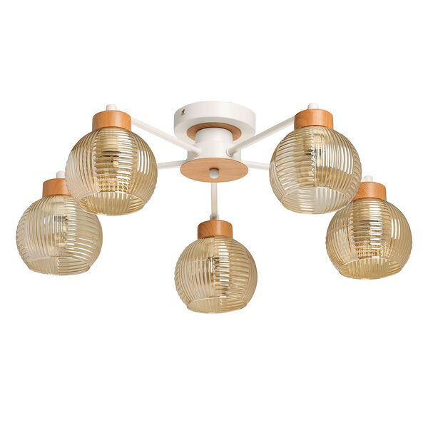 Люстра Альфа, Е27, 60 Вт, желтые плафоны 60x60x21 см