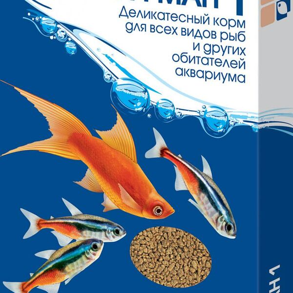 Корм для всех видов рыб и других обитателей аквариума Зоомир Гурман-1 деликатесный