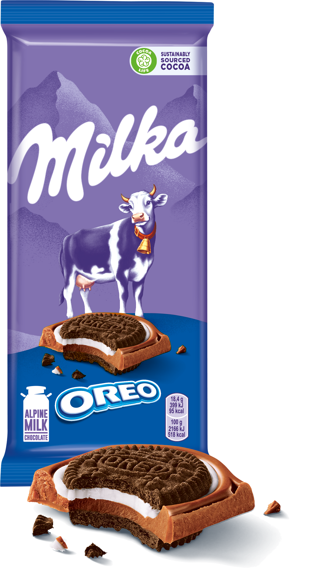 

Шоколад молочный Milka с круглым печеньем Oreo с начинкой со вкусом ванили 92 г