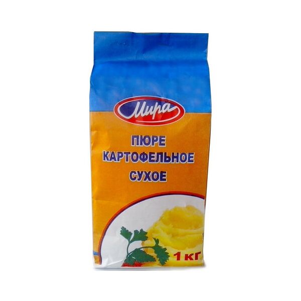 Сухое картофельное пюре фасованное по 1 кг в пакетах
