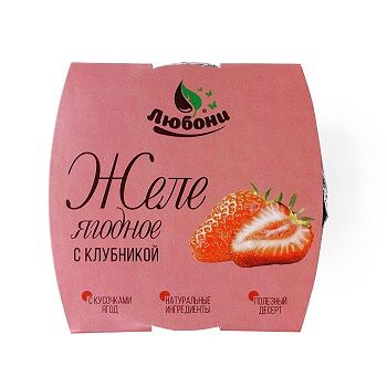 Желе Любони ягодное с клубникой