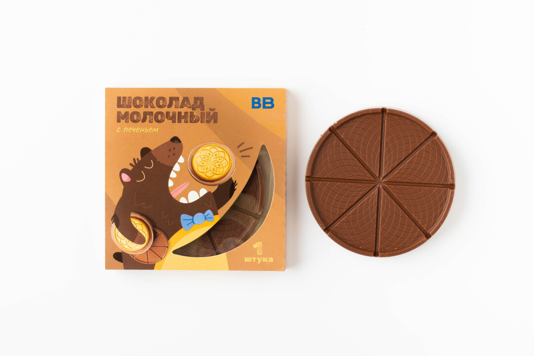 

Шоколад молочный Вкусвилл с печеньем 45 г