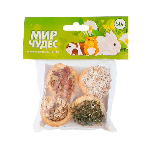 Лакомство Тарталетки для мелких грызунов, 50г