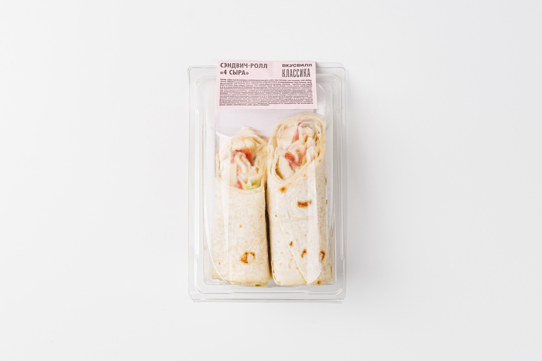 

Сэндвич ролл ВкусВилл "4 сыра" 170 г