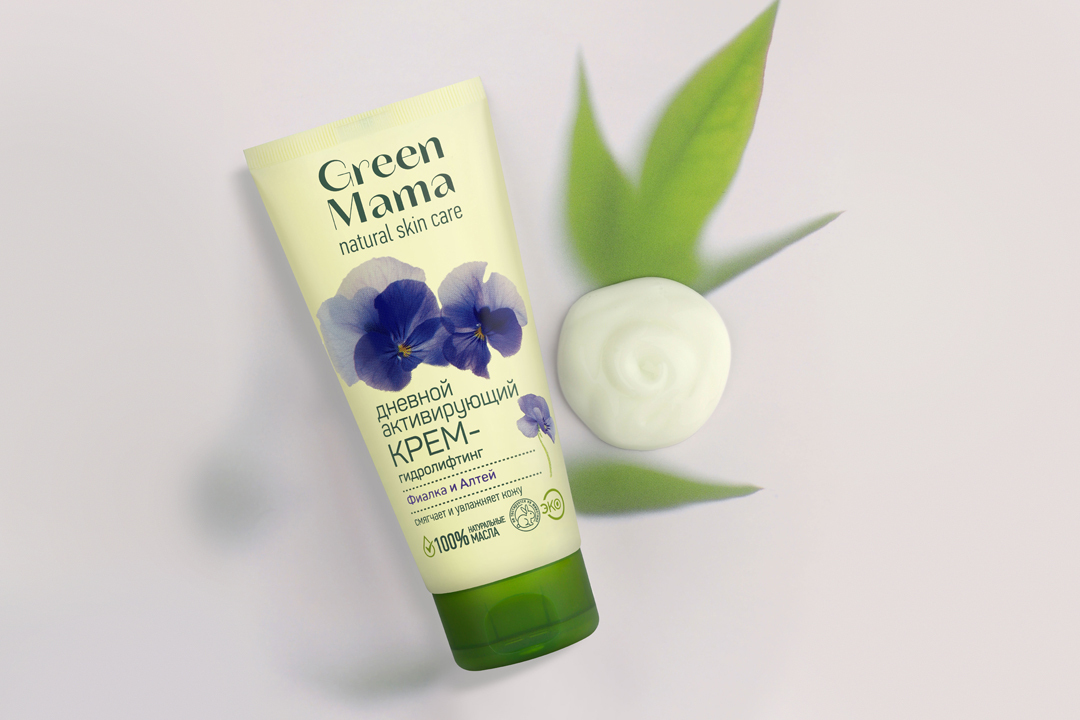 

Крем-лифтинг Green Mama дневной для лица Aromaenergy с фиалкой и алтеем, 100 мл