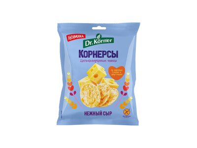 Чипсы цельнозерновые Dr. Körner Корнерсы Нежный сыр