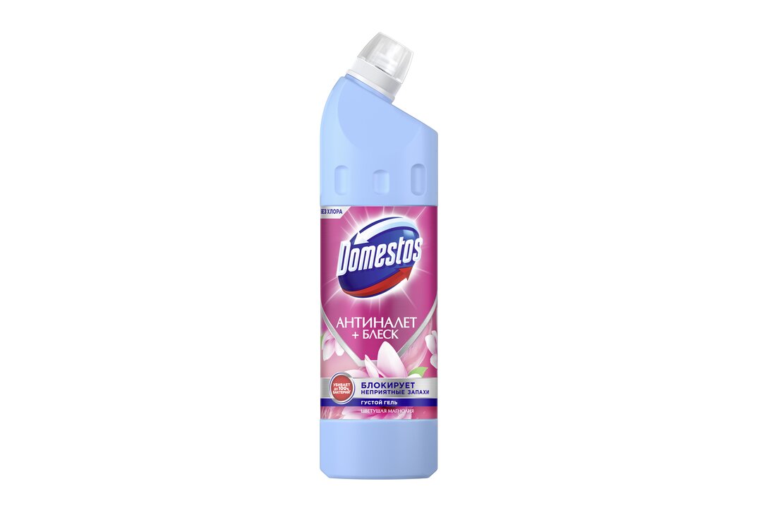 

Средство-гель чистящее Domestos Цветущая магнолия Антиналет + блеск универсальное 750 мл