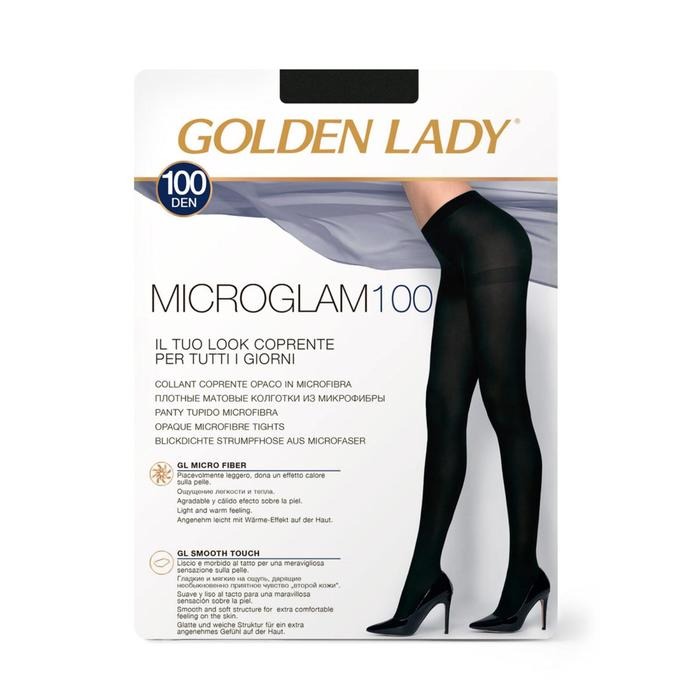 

Колготки женские Golden Lady Micro Glam 100 den Nero 4-L