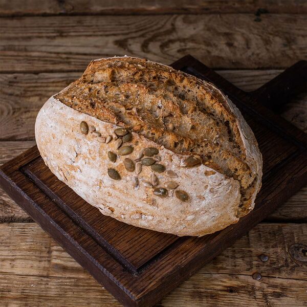 Злаковый бездрожжевой хлеб из дровяной печи