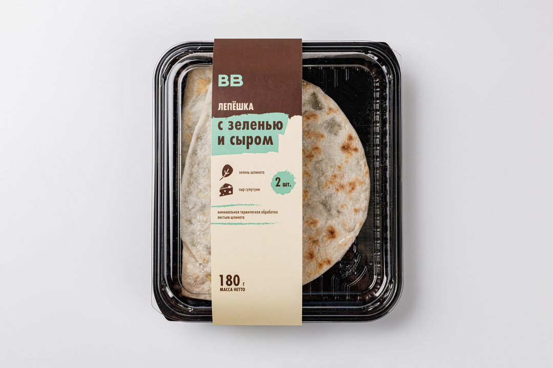 

Лепешка с зеленью и сыром, 2 шт 180 г