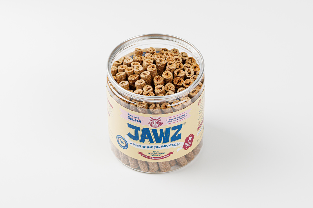 

Лакомство для собак Хрустящие деликатесы вымя говяжье Jawz