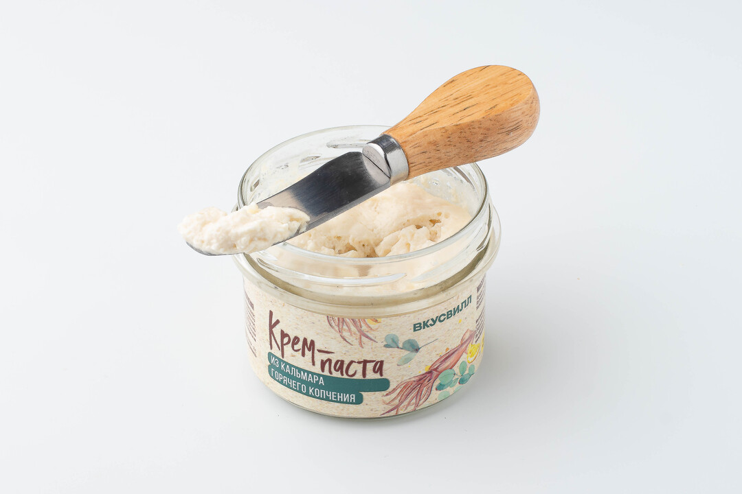 

Крем-паста из кальмара горячего копчения