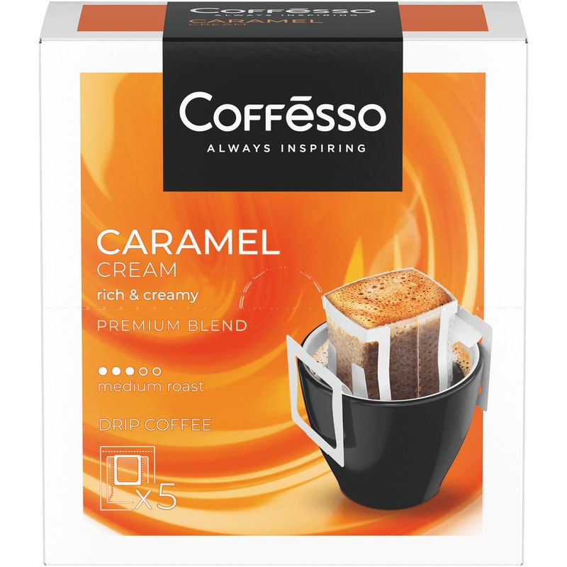 

Кофе молотый Coffesso Caramel Cream 5х10 г
