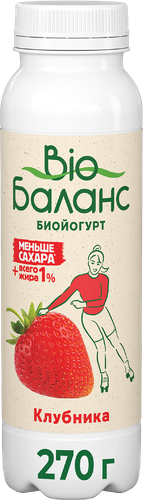 

Биойогурт питьевой Bio Баланс Клубника 1% 270 г