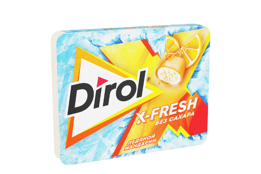 

Жевательная резинка Dirol X-Fresh Ледяной мандарин без сахара со вкусом мандарина, 16 г