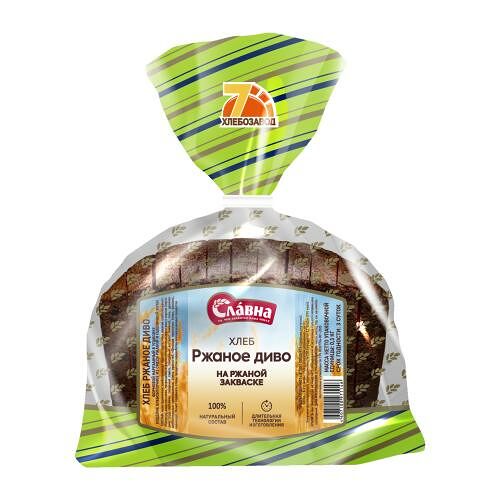 Хлеб Хлебозавод №7 Ржаное диво на ржаной закваске нарезка 300г