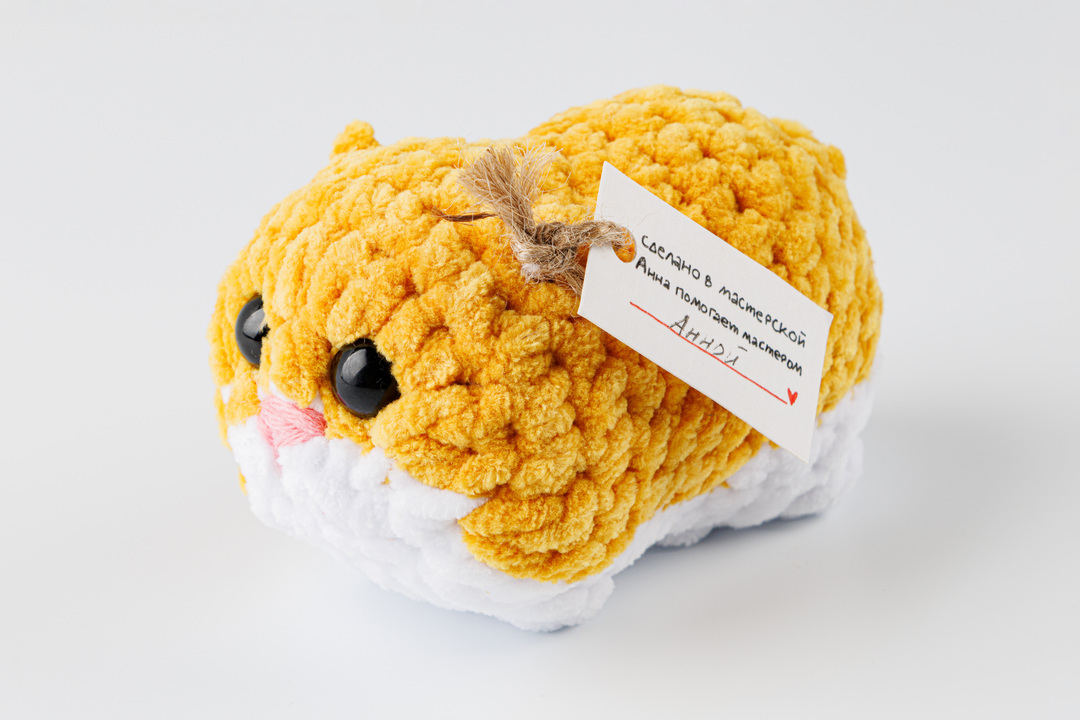 

Игрушка вязаная "Хомяк", в ассортименте 1шт