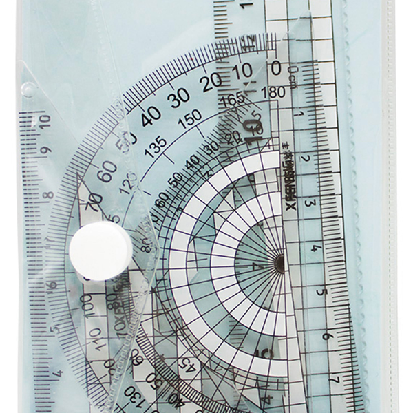 Набор чертежный прозрачный акрил - 4 предмета ТМ Апплика