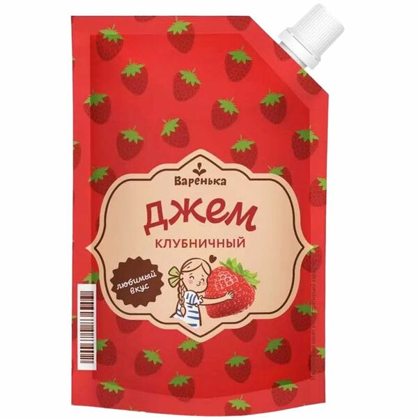 Джем Варенька Клубничный нестерилизованный 300 г