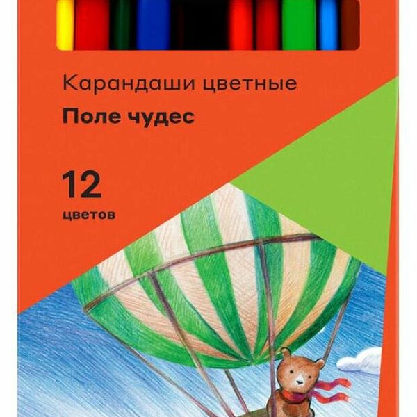 Карандаши цветные Красин Поле чудес, 12 цветов
