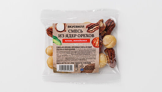 Смесь из ядер орехов (пекан, макадамия), 30г
