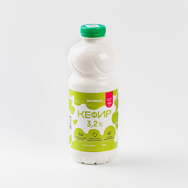 Кефир Вкусвилл 3,2% в бутылке